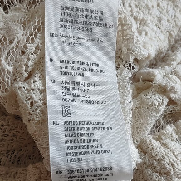 Hollister Lace & Crochet Boho Crop Top Bell Sleeves Festival Fairy Coquette Sz L - Picture 14 of 15